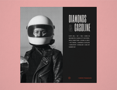 10x19 No. 9 "Diamonds & Gasoline" by Turnpike Troubadours 10x19 album album art album artwork album cover album cover design concept concept design conceptual country music halftone type typography