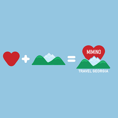 Mimino Travel Georgia cartoon illustration logo logotype mascot