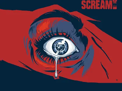 Watch it Scream (Home Page Illustration) black and white branding cartoonist character design comic comics concept design creepy design drawing film poster film poster design films horror illustration ink movie poster art poster design streaming service