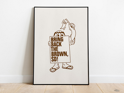 Bring Back the Brown poster art direction baseball design digital illustration graphic design graphicdesign illustration poster