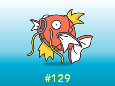 129 Magikarp cute doodle fin fish illustration magikarp pokemon pokemon go pokemongo simple water