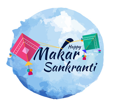 Makar Sankranti coloful festival indian kites makar sankrant