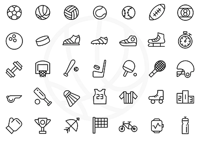 Sport Icons adobe illustrator app design flat iconpack icons illustration illustrator vector