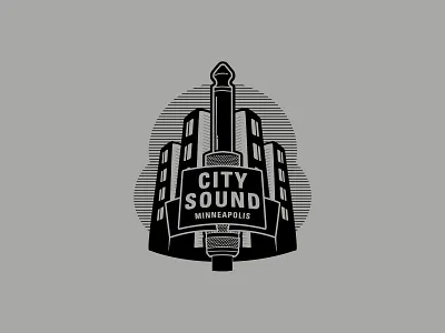 City Sound Rehearsal Studios Logo branding design logo vector