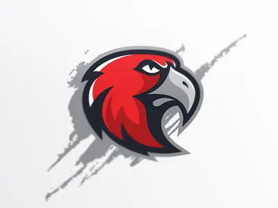 Hawk bird blue claw eagle falcon falcons feather hawk hawks logo logo design red sport sports team vulture wing wings