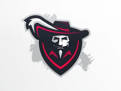 Cavalier branding cavalier cavaliers dartagnan design esport face feather hat logo logo design logodesign man musketeer rugby sport sports sword team