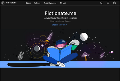 Fiction style illustration. Vector adobe illustrator banner book flat flat illustration illustration ui uiux ux vector website website design