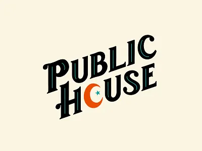 Public House logo branding brewery handlettering lettering logo logo design robby davis taphouse