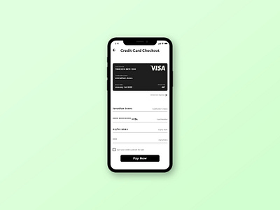 Daily UI #002 adobe xd credit card creditcardcheckout dailyui mobile uidailychallenge uidesign