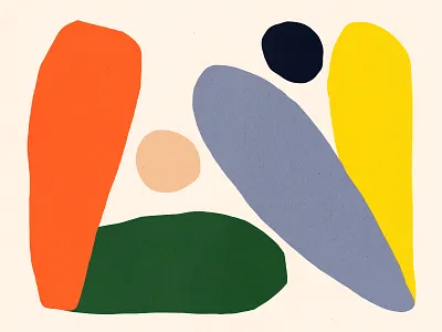 Blossom blue bold color design green illustration orange pink shape shapes texture white yellow