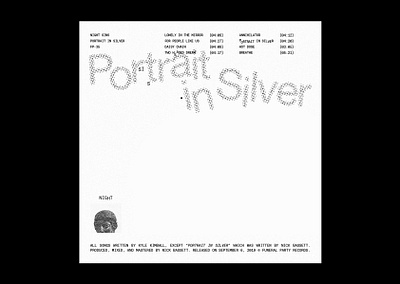 Night Sins Portrait in Silver album cover design graphic design graphicdesign layout poster print typography