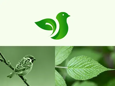 nature bird art bird bird logo branding conceptual logo creative design designer golden ratio icon identity illustration leaf logo logo logos logotype modern natural nature unique