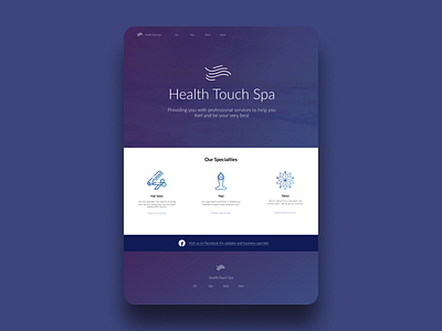 Health Touch Spa design figma figmadesign logo ux