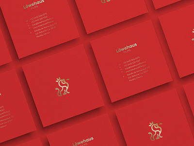 Bussines Card Löwehaus Films agency branding bussines card card cinematography clean design films fimls icon identity inspiration king lion logo premium