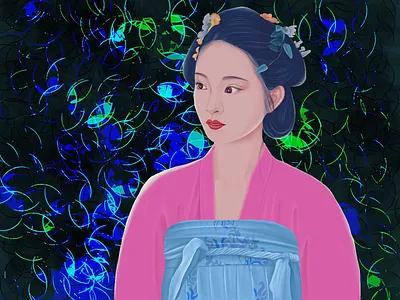 beautiful girl illustration