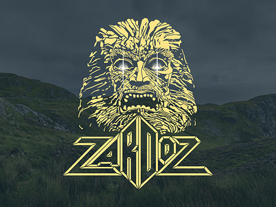 Zardoz Shirt Graphic emblem head illustration illustrator logo movie tshirt typography vector vintage zardoz