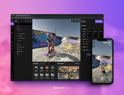 Display.land Studio 3d augmented reality displayland editor engine game mobile spaces studio virtual reality web app