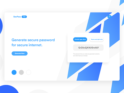 SecPass Landing Page clean cyber security design exploration illustration interface landing landing page landingpage madewithadobexd minimal page password ui uiux user ux web webdesign website