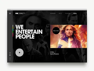 FOX Internationals Channels Branding branding design disney fox identity uxui website