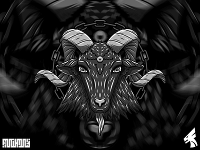 Trinity : 3 : Goat album cover animal artworks book cover custom illustrations geometry goat illustration passage t shirt illustration vector vector artwork vector illustrations wild wildlife