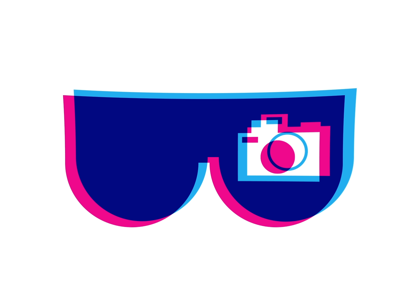 LENSES 3d channel cmyk cyan design geometric gif glasses glitch lens magenta simple simplistic split sunglasses vector