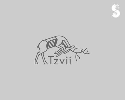 Tzvii Logo antlers deer logo stag vector wild