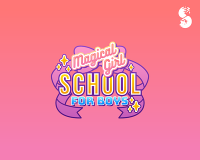 Magical Girl School for Boys Logo branding cute design fantasy logo magic magical girl show vector