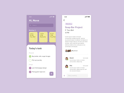 Task & Project Manager Concept 📋 app app design design flat meet meeting mobile mobile app project project manager task task list task management task manager ui ui ux ui design ux