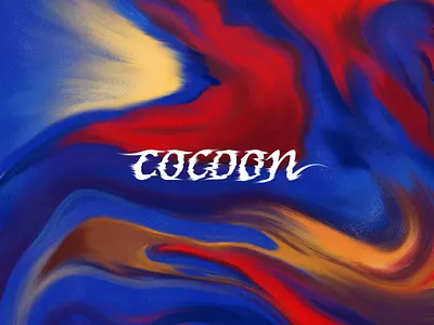 Cocoon clay design illustration illustrative marble marbled procreate smudge texture twirl type typography warp warped type