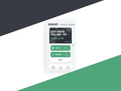 Workout App Concept app concept daily ui exercise fitness health ios mobile tracker ui design ux workout