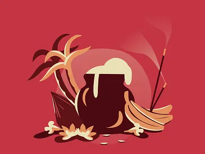 Happy Pongal adobe illustrator app art artwork concept crazydes design illustration