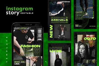 Instagram Story Template advertising arrival boy branding design fashion girl hypebeast illustration instagram instagram post instagram stories instagram template instastory socialmedia socialmediapack socialmediatemplate ui youth