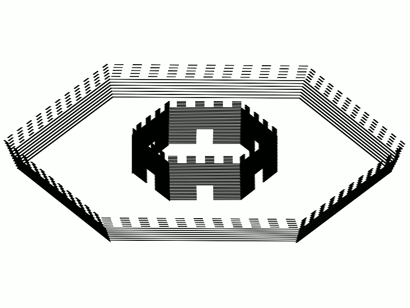 Fortified Castle animation javascript loop tinycode
