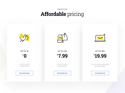 Pricing Plan bird icon illustration macbook mailbox message messages pricing pricing plan ui website