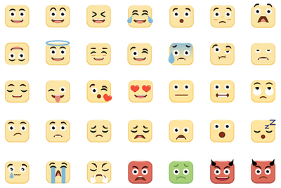 Emoji adobe illustrator app design emoji flat iconpack icons illustration illustrator vector