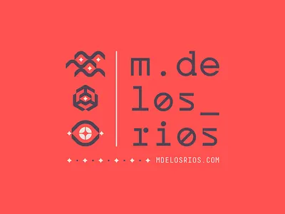 MDLR 03 black custom type diamond eye futurist futuristic geometric icon lockup logo logotype magic modernist modular monospace red river star water white