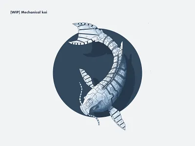 koi affinity designer colors fish illustration koi koi fish shadow ukiyo e ukiyoe