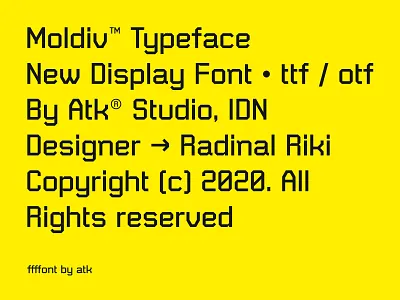 Moldiv™ Typeface atk studio atk type display font geometric moldiv font moldiv typeface new font radinal riki tech font