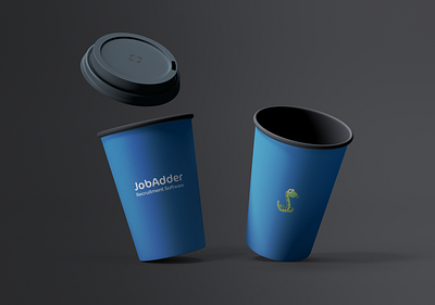 JobAdder Coffee Cups | Branding adobe branding content design identity logo marketing design mockup recruiter recruitment