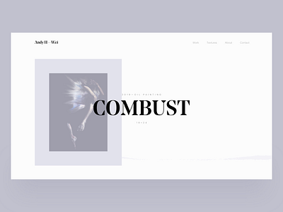 Home page — Andy H. Wei art art direction artist design graphic design homepage layout painter painting paintings portfolio typeface typography ui ui design ux ux design web web design website layout