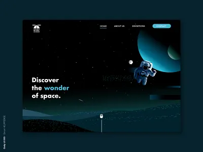 Daily UI 003 - LandingPage dailyui dailyui 003 dailyuichallenge illustration space ui uidesign uiux userinterface uxdesign