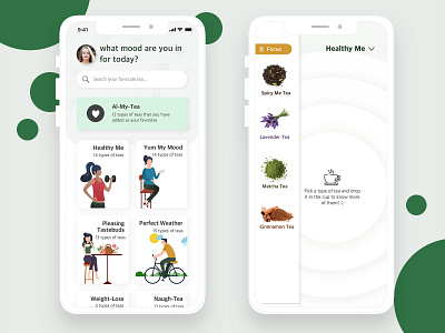 tea-Osk Mobile App UX-UI app card ui earthy colors herbal teas tea tea app uidesign uxdesign