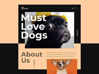D.Mall branding design flat typography ui ux web website website design