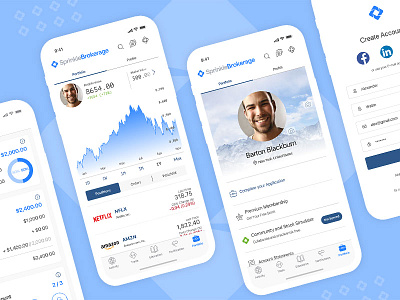 SprinkleBrokerage aplication app brokerage brokers mobile stocks ui