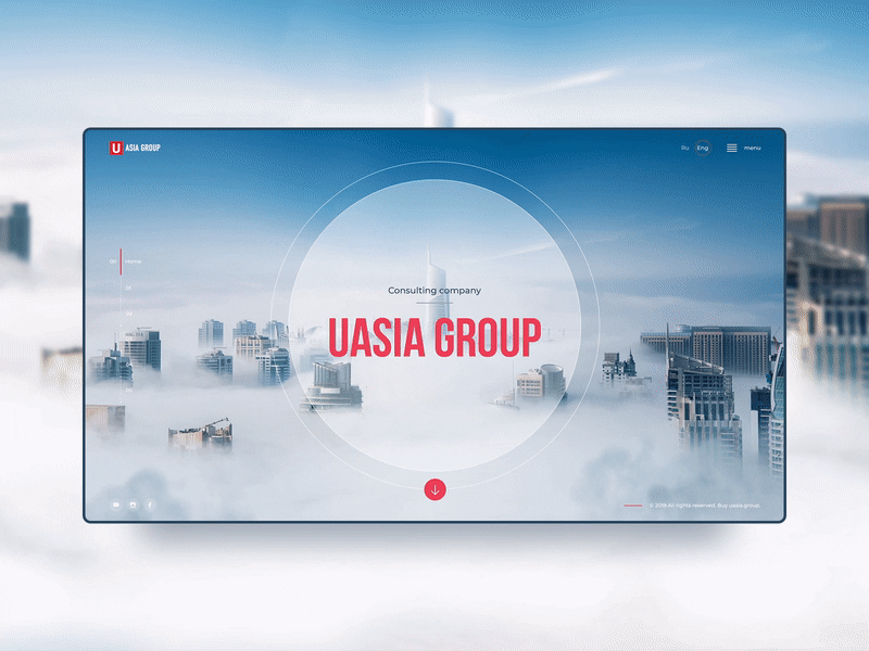 Scroll concept animation concept creative design fullscreen gif light minimalism motion preview scroll uiux web design web mosaica website