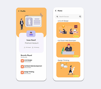 Mobile Course Online App Development america animation app app design bukalapak europe gojek homepage illustration illustrator indonesia designer tiketcom tokopedia ui uidesign ux