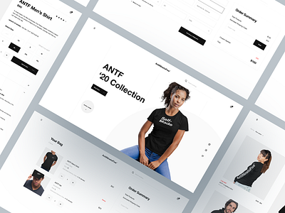 Designer's Clothing Store Web Page checkout form checkout page clean clean design creative designer detail e commerce ecommerce fashion homepage list view minimal order payment form product detail product list shipment shop design web