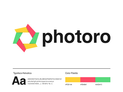 Logo concept for Photoro abstract branding business colorful designers hire for logo designer icon mark logo logo design logo design branding logo designer logos modern modern logo photography photography logo saas startup tech typography