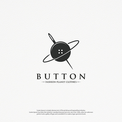 Button Planet Logo Template boutique logo brand identity branding button clean design clothing brand creative design fashion freelance logo designer logo design logo template needle needlework planet space stock logo tailor tailoring vector woman logo