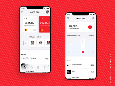 Credit card interface ui 设计